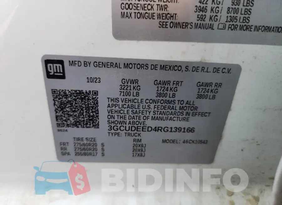 3GCUDEED4RG139166 Photo# 12