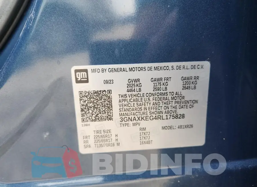 3GNAXKEG4RL175828 Photo# 13