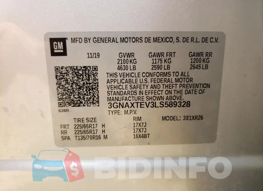 3GNAXTEV3LS589328 Photo# 13