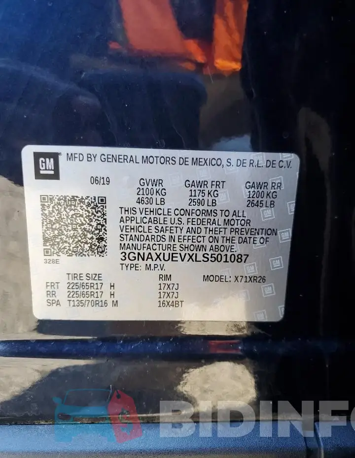 3GNAXUEVXLS501087 Photo# 13