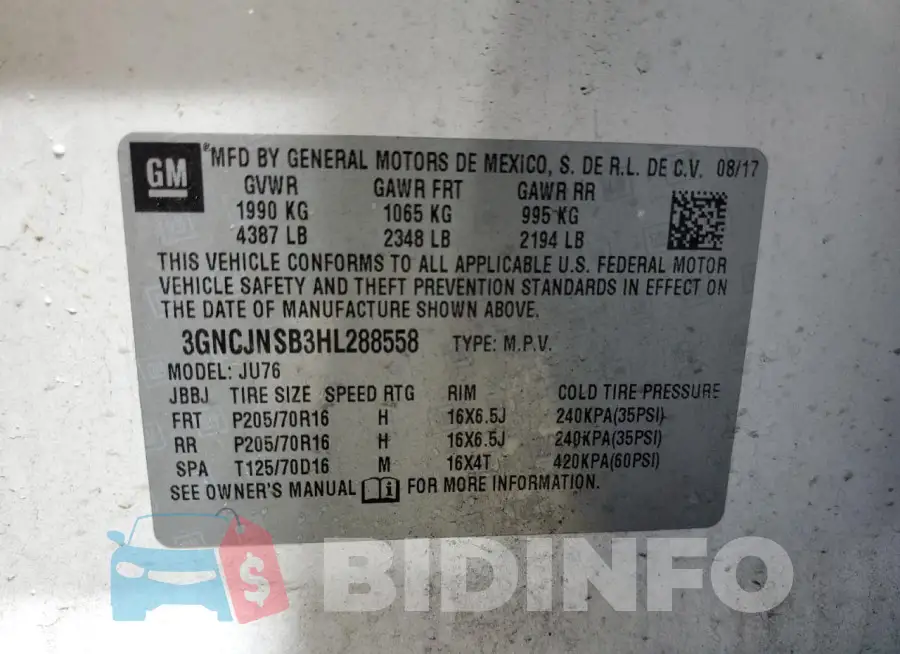 3GNCJNSB3HL288558 Photo# 12