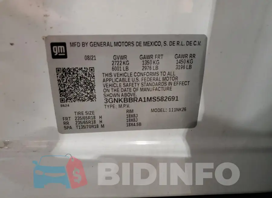3GNKBBRA1MS582691 Photo# 14