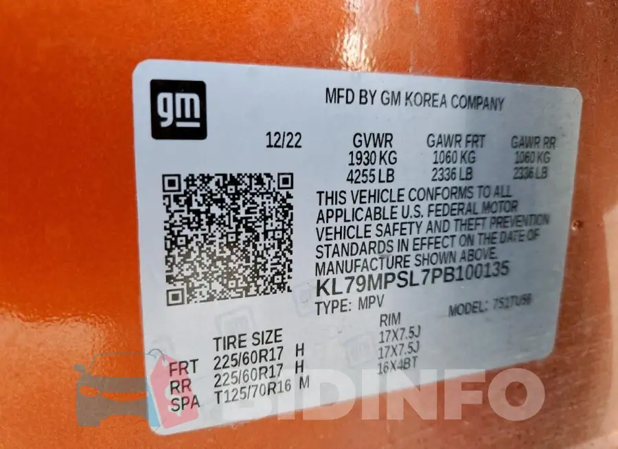 KL79MPSL7PB100135 Photo# 13