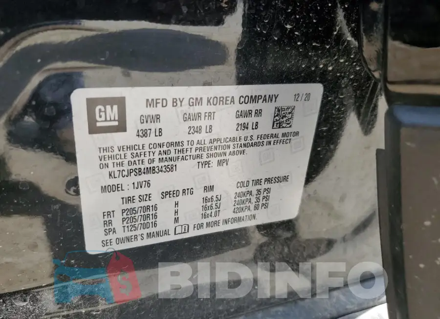 KL7CJPSB4MB343581 Photo# 13