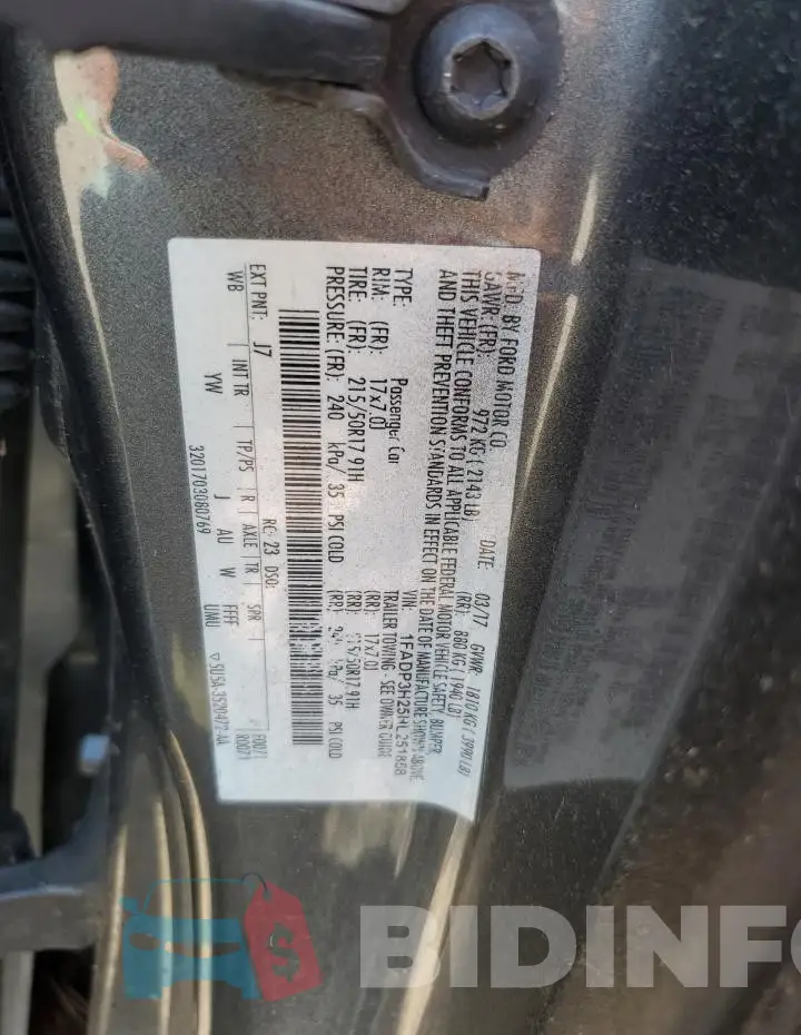 1FADP3H25HL251858 Photo# 12
