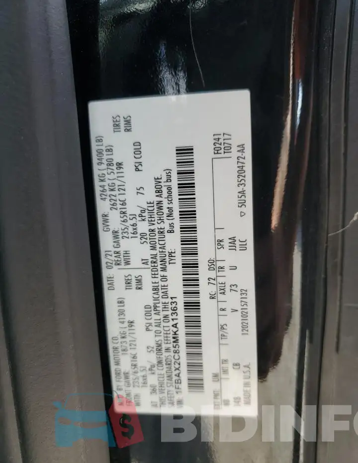 1FBAX2C85MKA13631 Photo# 13