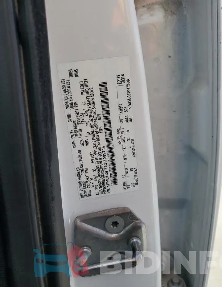 1FMCU0F72GUA99716 Photo# 13