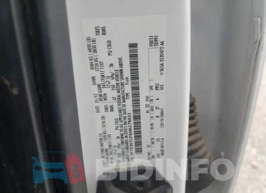 1FTEW1CF6HKC76533 Photo# 12
