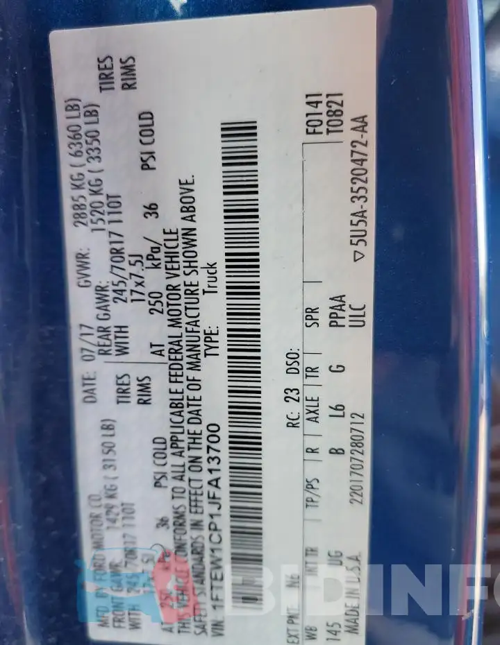 1FTEW1CP1JFA13700 Photo# 12
