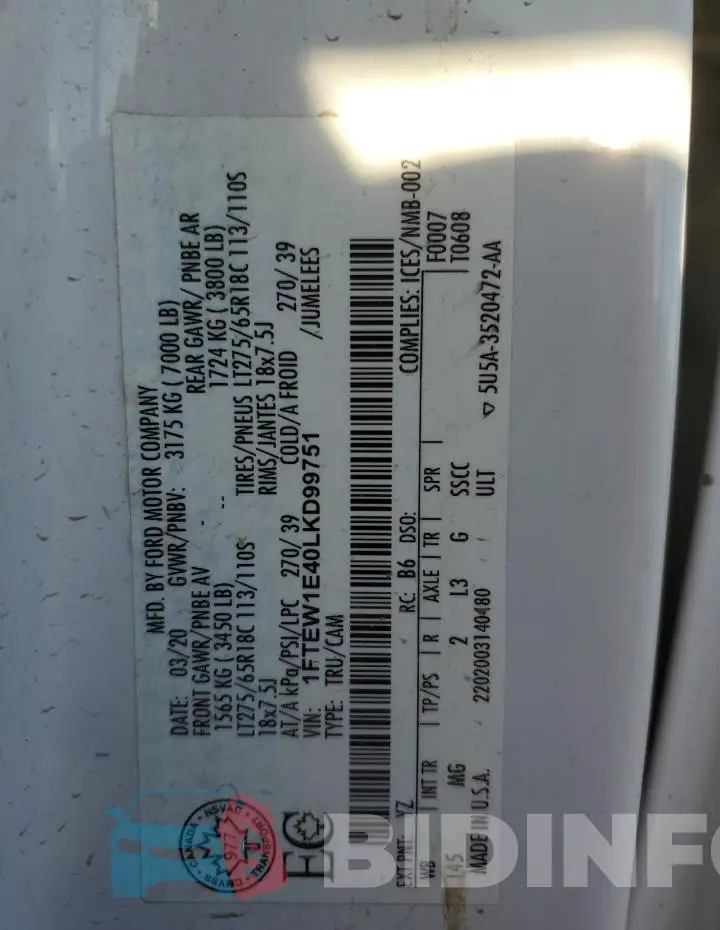 1FTEW1E40LKD99751 Photo# 13