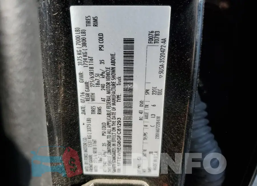 1FTEW1EG8GFC81293 Photo# 12