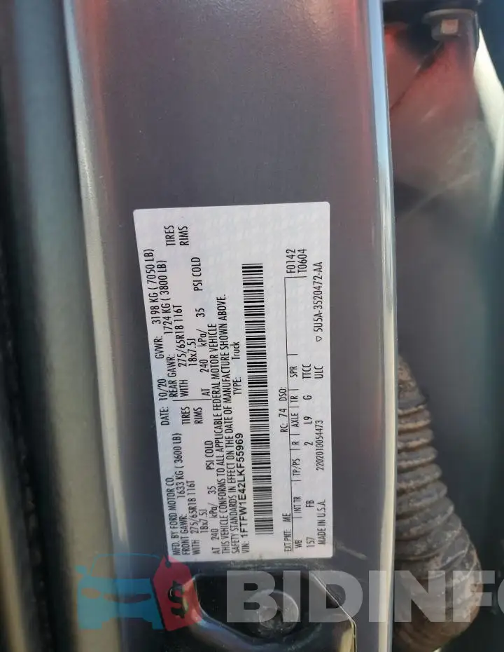 1FTFW1E42LKF55969 Photo# 12