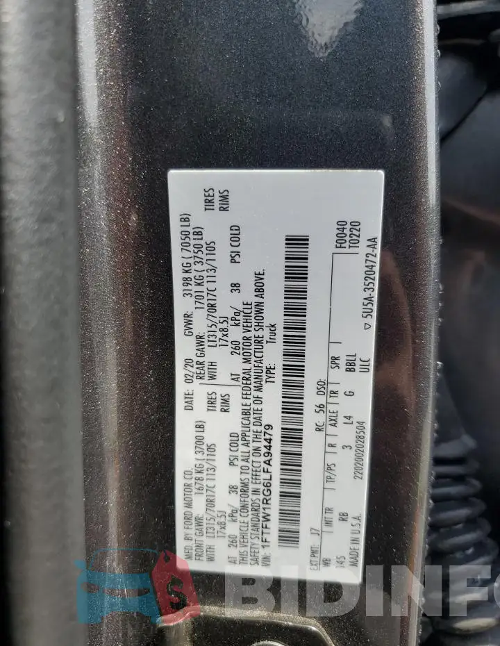 1FTFW1RG6LFA94479 Photo# 13