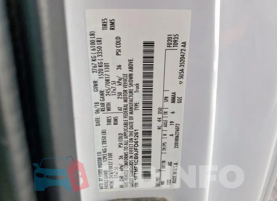 1FTMF1CB9JFD61261 Photo# 12