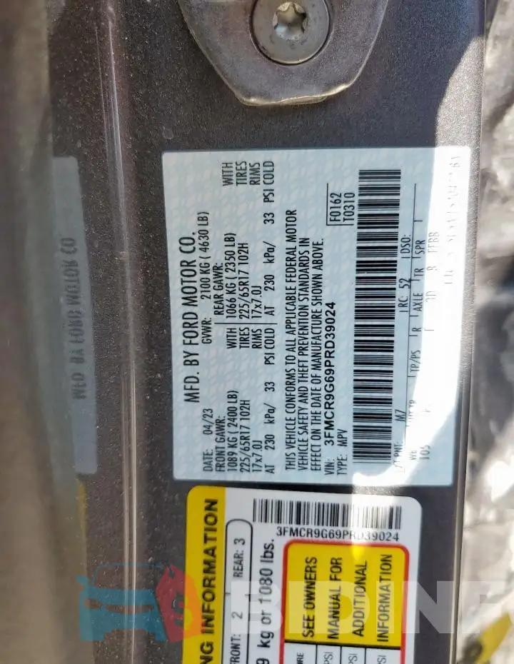 3FMCR9G69PRD39024 Photo# 12