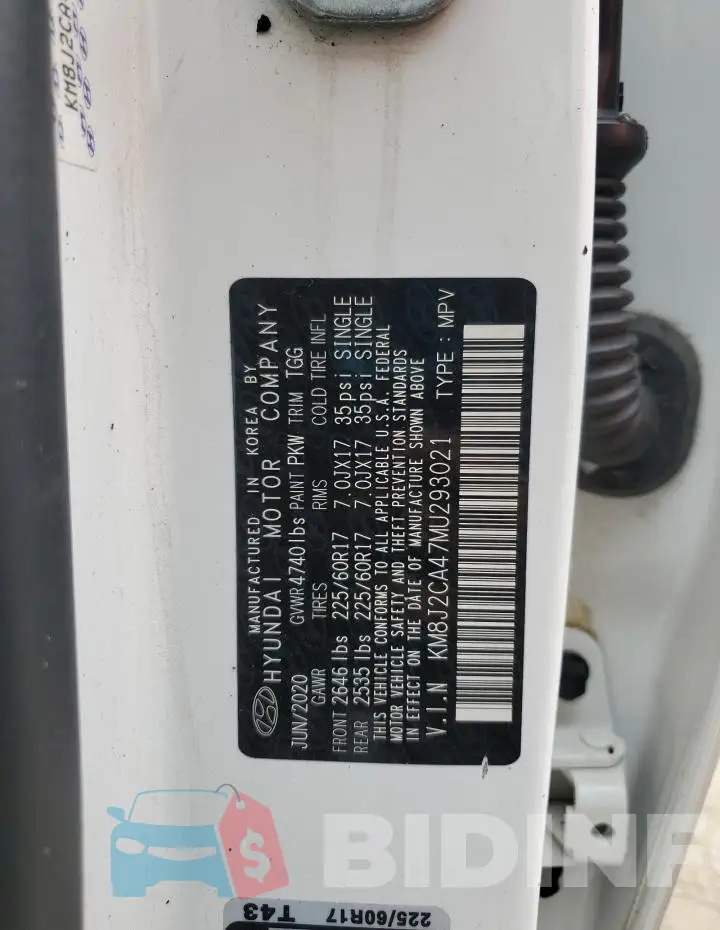 KM8J2CA47MU293021 Photo# 13