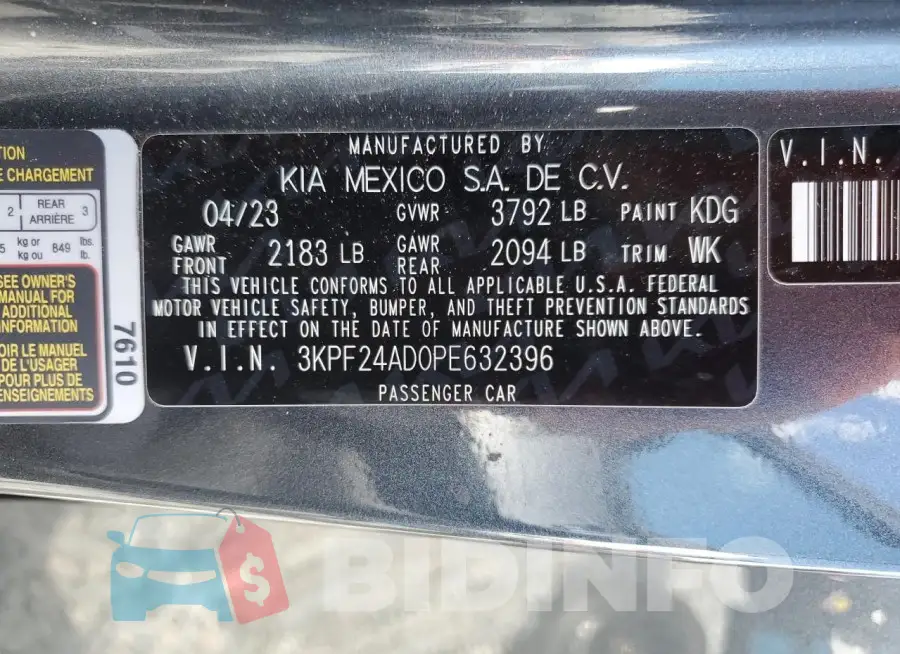 3KPF24AD0PE632396 Photo# 13
