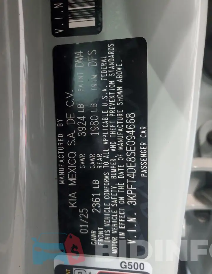 3KPFT4DE8SE094668 Photo# 12