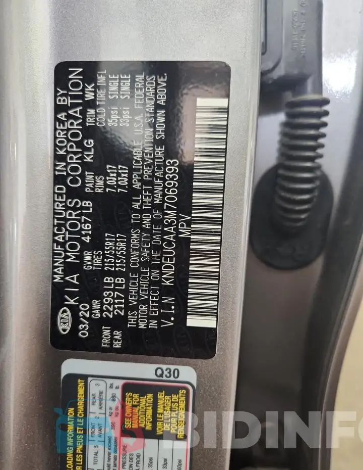 KNDEUCAA3M7069393 Photo# 13