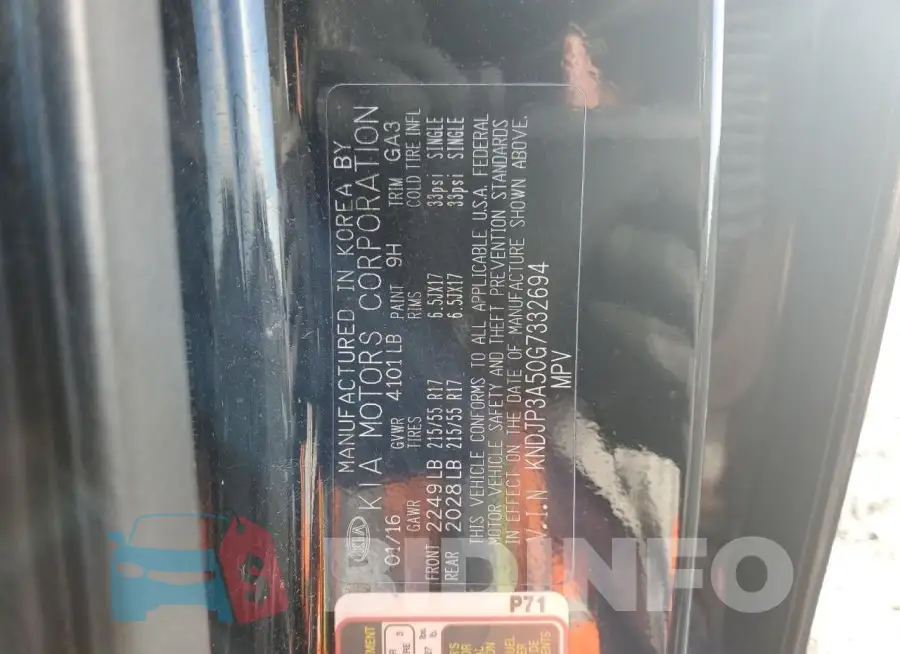 KNDJP3A50G7332694 Photo# 12