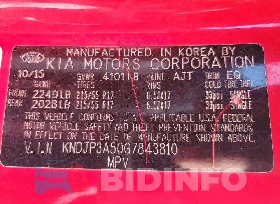 KNDJP3A50G7843810 Photo# 13