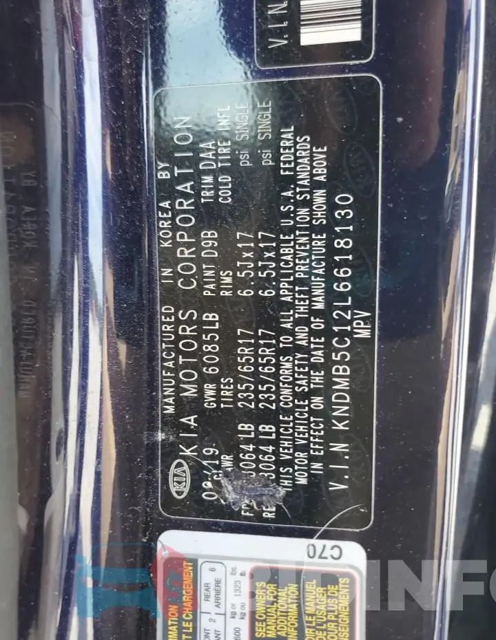 KNDMB5C12L6618130 Photo# 13