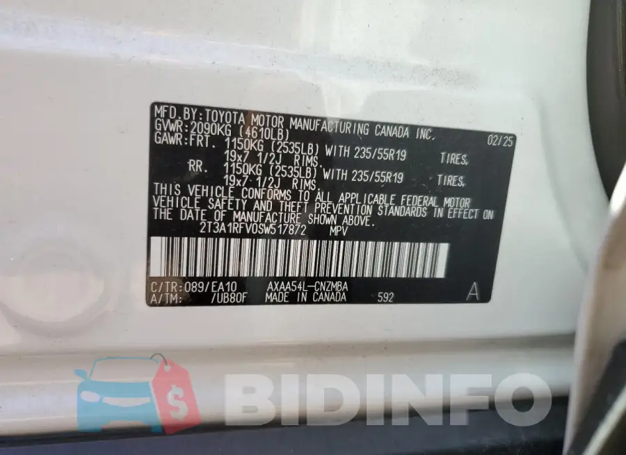 2T3A1RFV0SW517872 Photo# 12