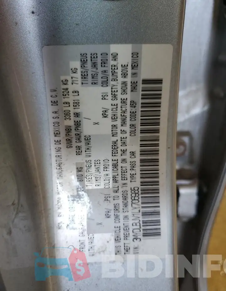 3MYDLBJV1LY706985 Photo# 12
