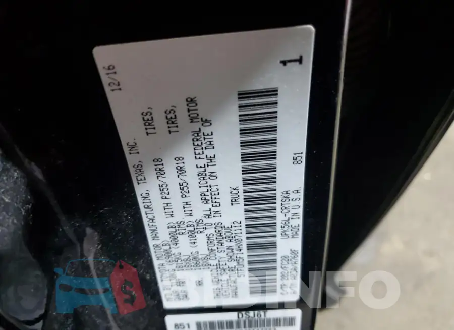 5TFUM5F14HX071112 Photo# 12