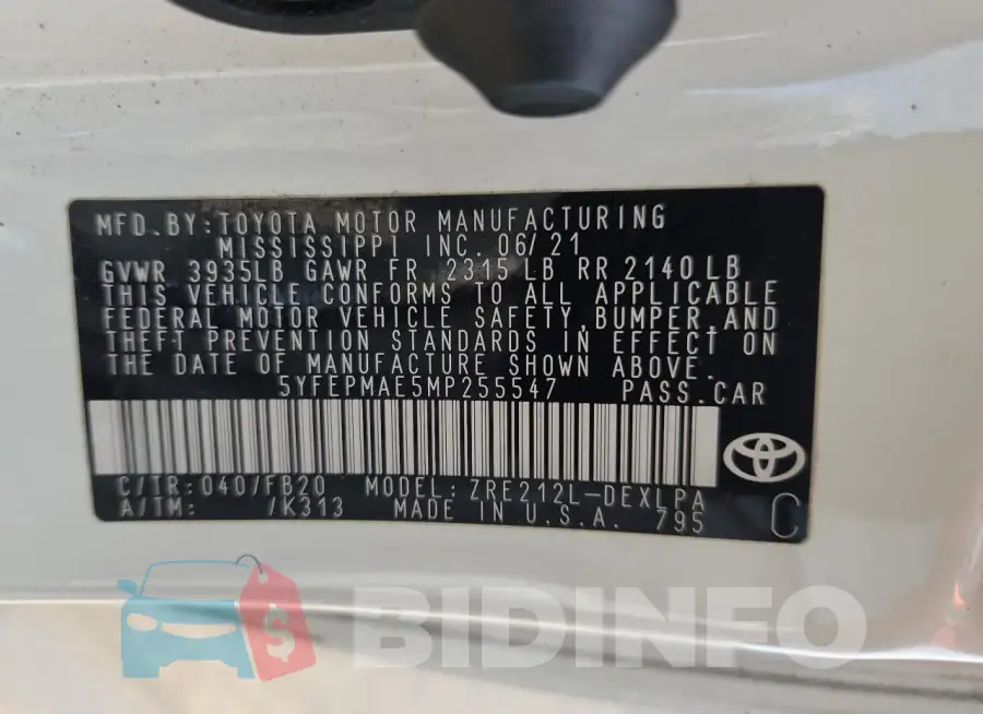 5YFEPMAE5MP255547 Photo# 13