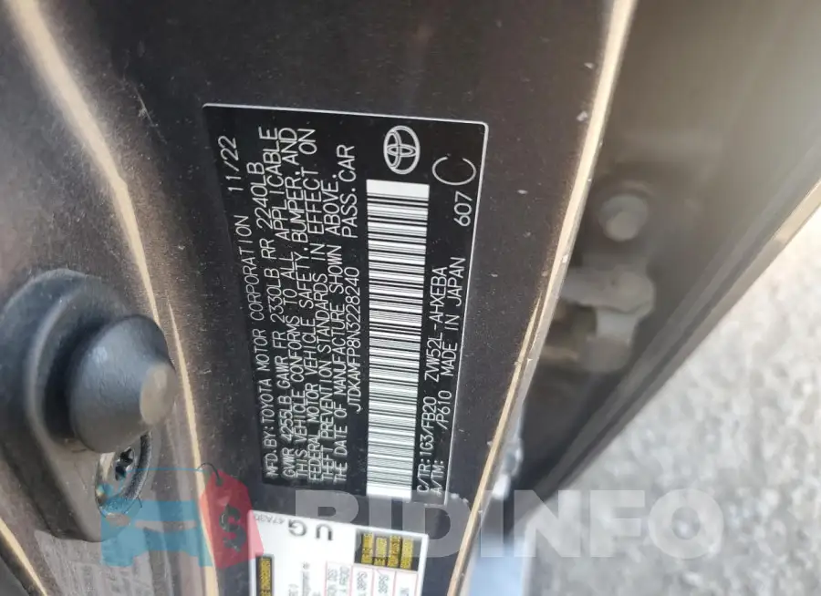 JTDKAMFP8N3228240 Photo# 12