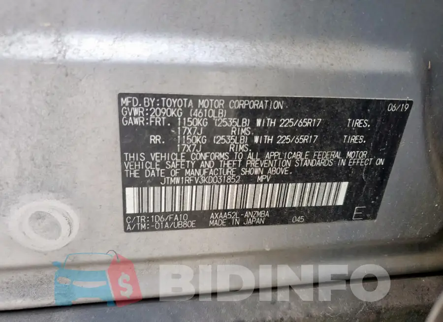 JTMW1RFV3KD031852 Photo# 12