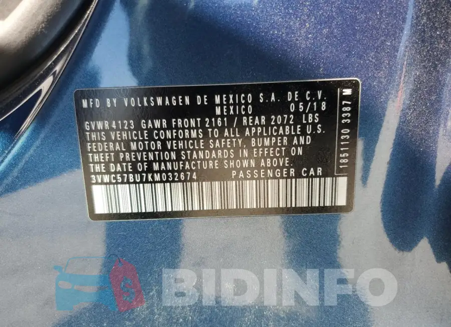 3VWC57BU7KM032674 Photo# 12