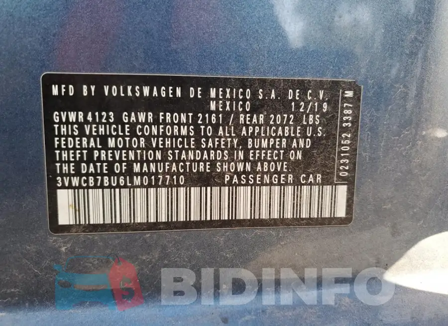 3VWCB7BU6LM017710 Photo# 12
