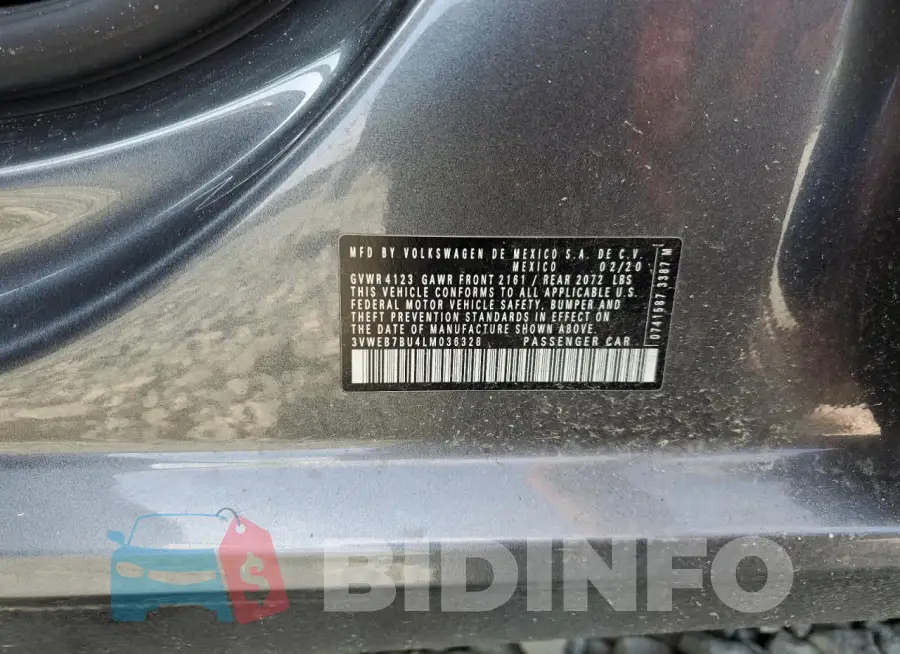 3VWEB7BU4LM036328 Photo# 12