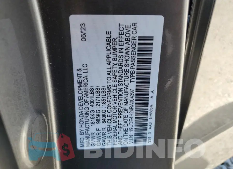 19UDE4H24RA004397 Photo# 12