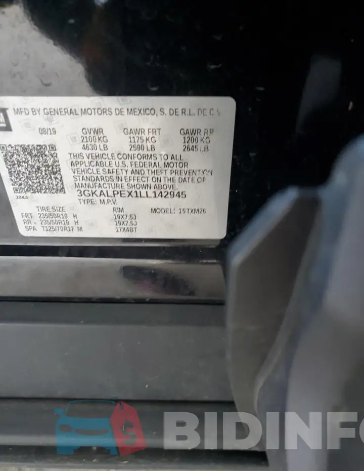 3GKALPEX1LL142945 Photo# 12