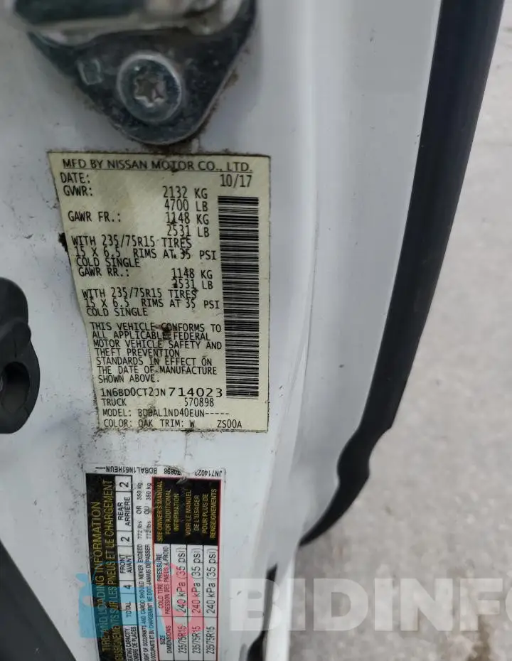 1N6BD0CT2JN714023 Photo# 12