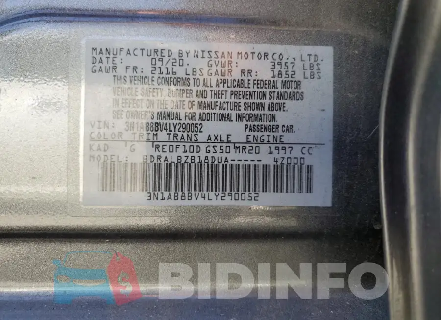 3N1AB8BV4LY290052 Photo# 12