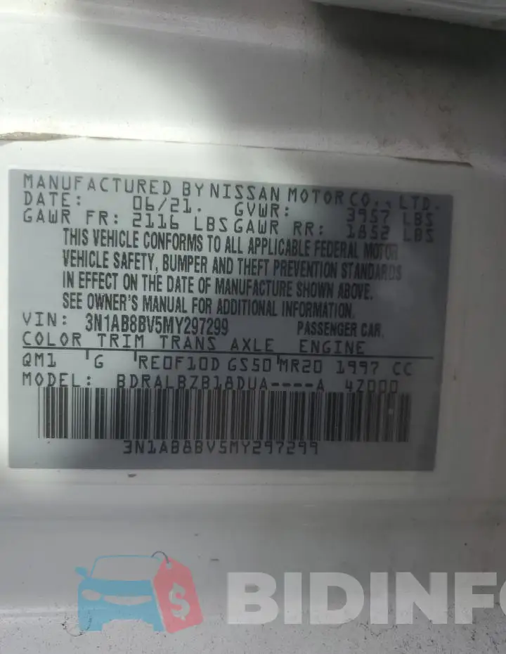 3N1AB8BV5MY297299 Photo# 13