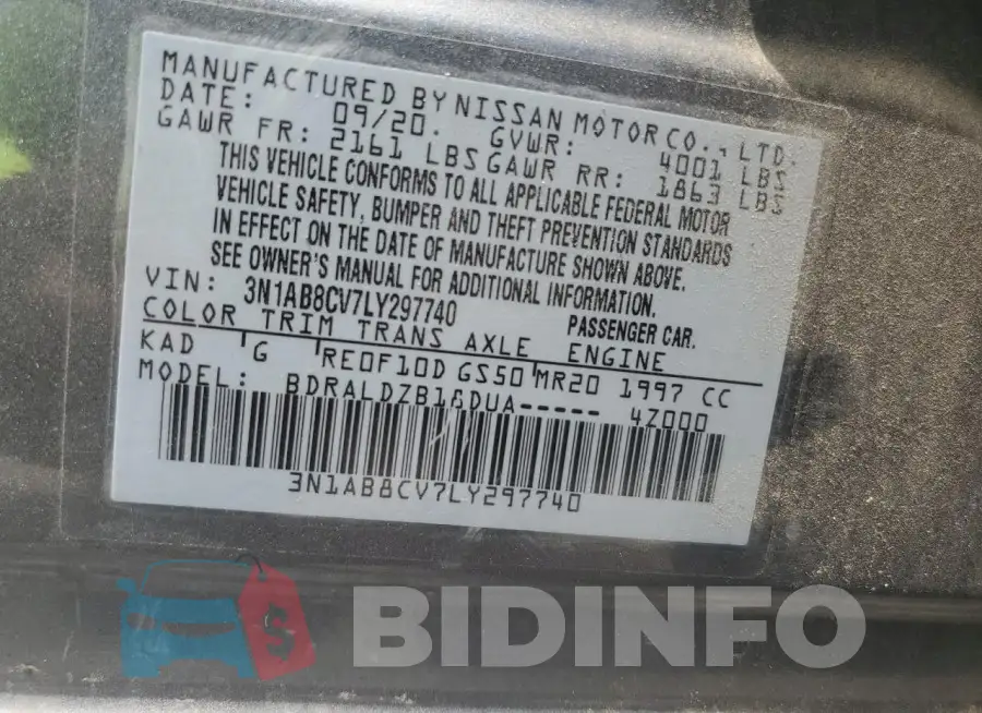 3N1AB8CV7LY297740 Photo# 12
