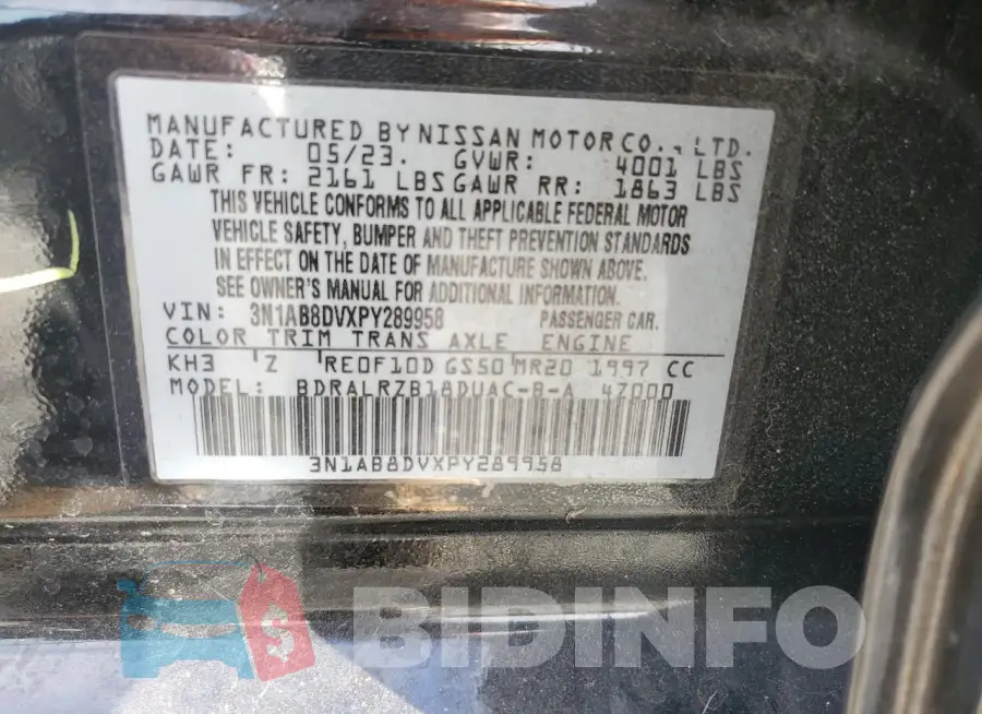 3N1AB8DVXPY289958 Photo# 12