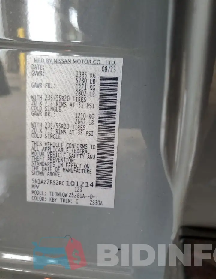 5N1AZ2BS2RC101214 Photo# 13