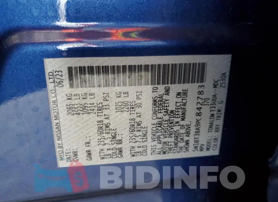 5N1BT3BA9PC842783 Photo# 13