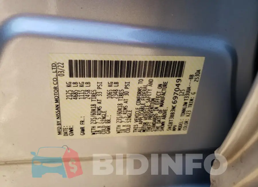 5N1BT3BB3NC697049 Photo# 13