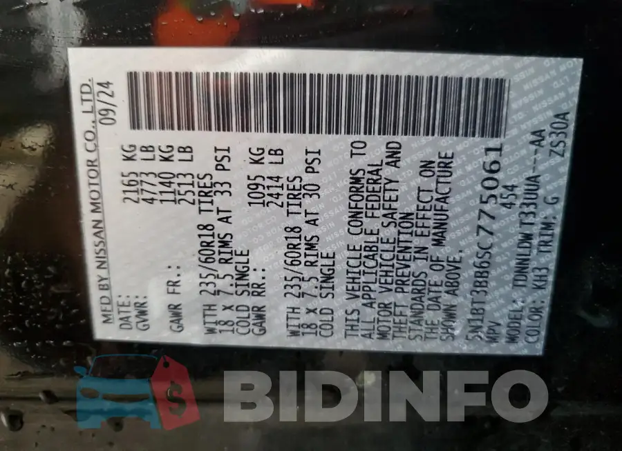 5N1BT3BB6SC775061 Photo# 13