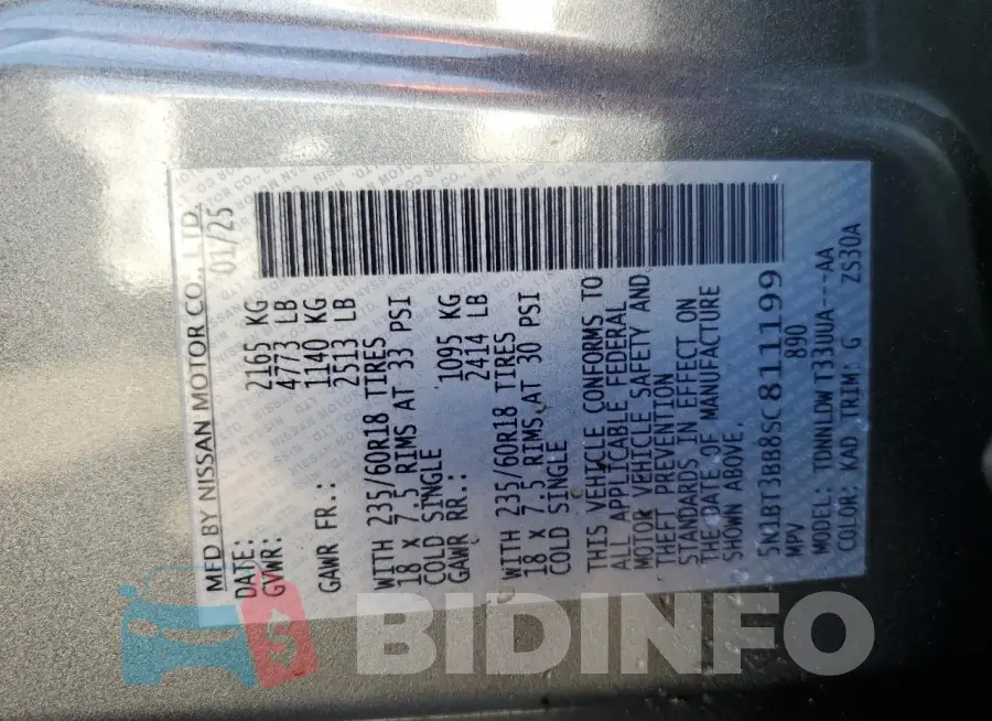 5N1BT3BB8SC811199 Photo# 13