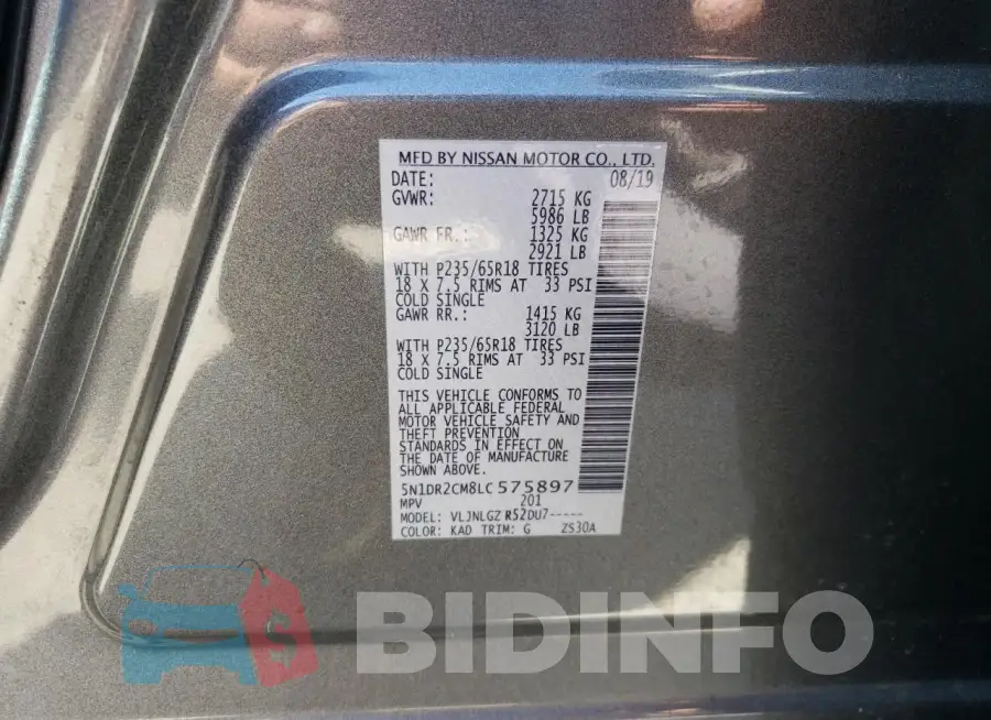 5N1DR2CM8LC575897 Photo# 13