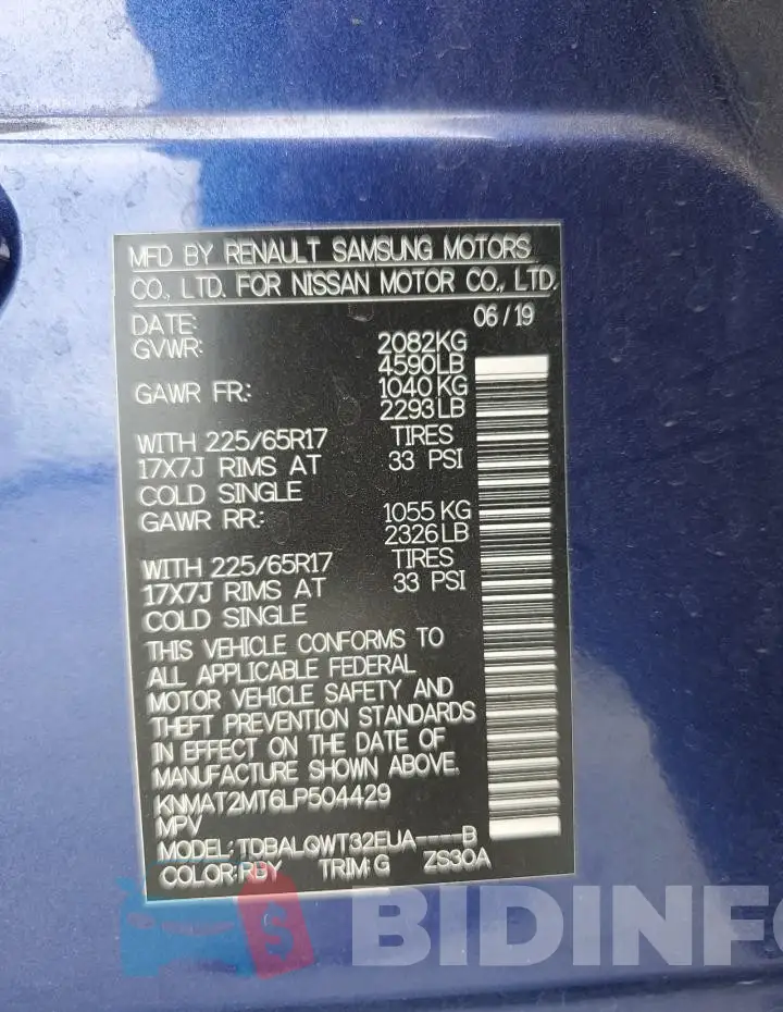 KNMAT2MT6LP504429 Photo# 12