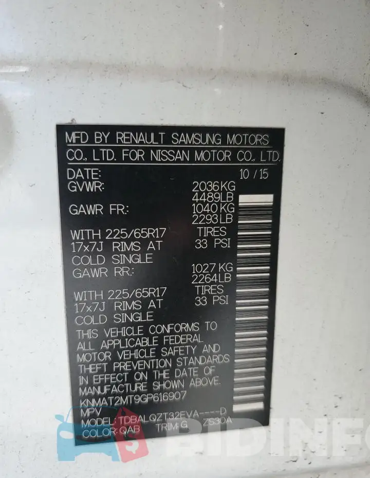 KNMAT2MT9GP616907 Photo# 12